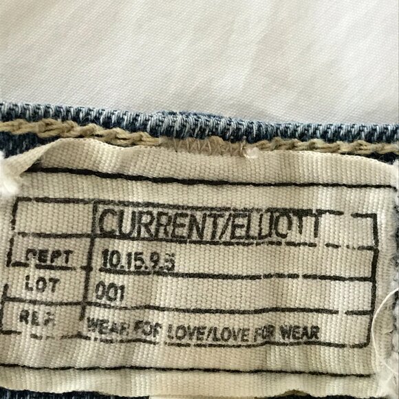 Current/Elliott The Culotte Wide Leg Jeans Women 23 Blue Patch Pocket Mid Rise - Picture 3 of 14